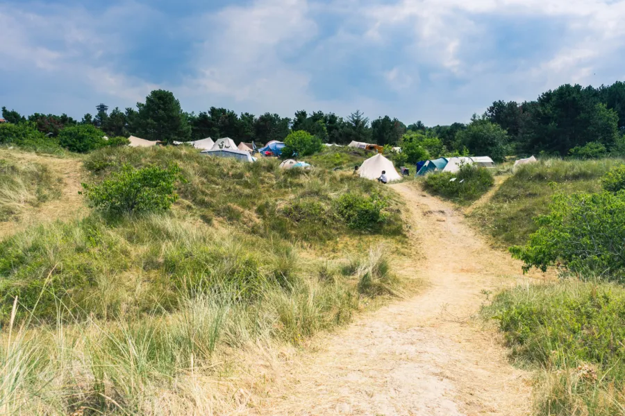 Route naar kamperen